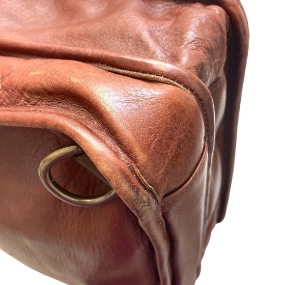 Allen Edmonds brown leather convertible backpack laptop bag carryon travel - Picture 6 of 16